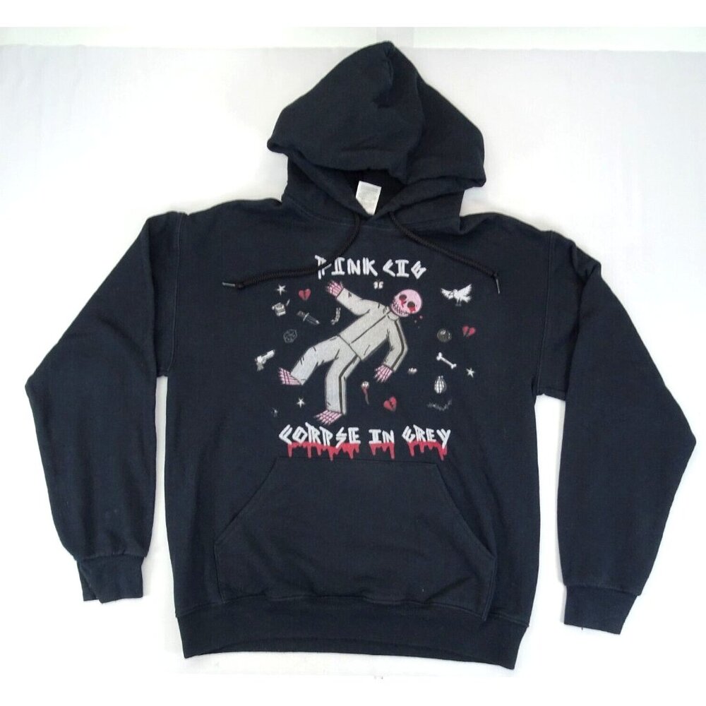 Pink Cig Band Corpse in Grey Album Concert Hoodie Sweatshirt Size M Rare Tour